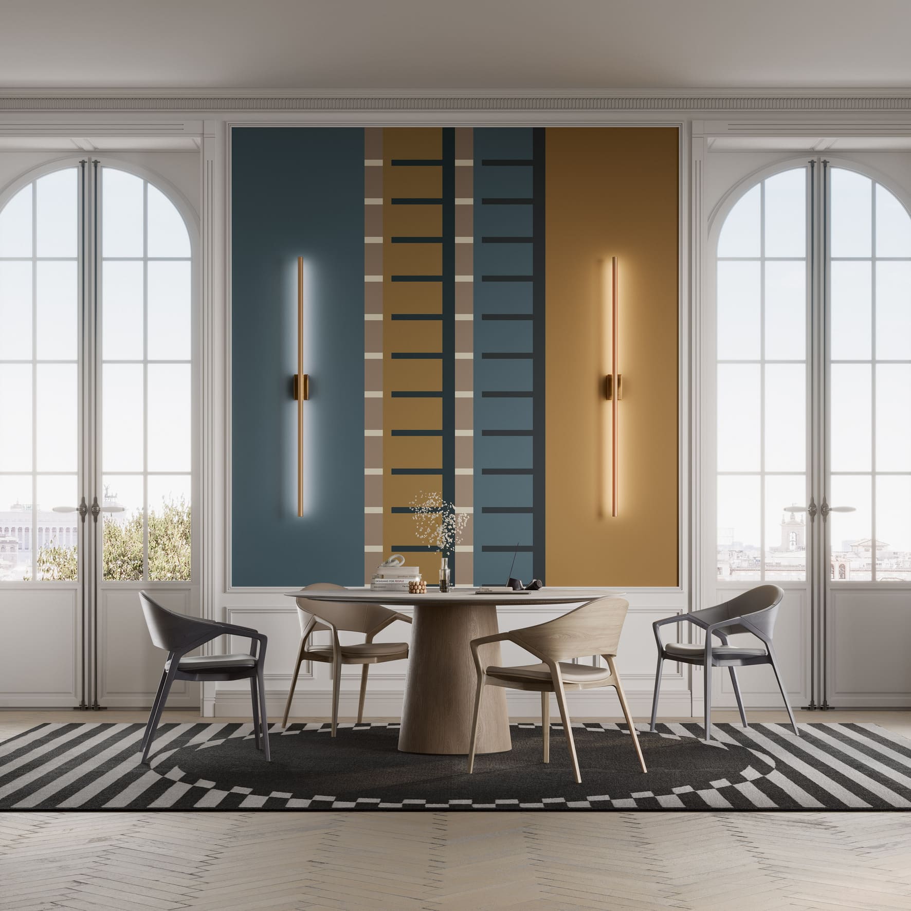 Обои Luna Крафт Карвинг CRF1 021 10,05×1 фото в интерьере